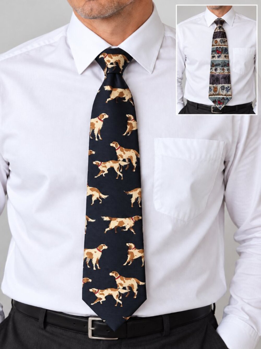 Lot of two silk ties